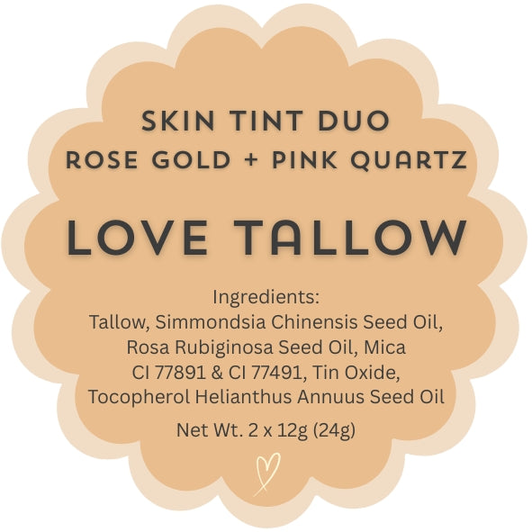 NEW Love Tallow Skin Tint Duo – Rose Gold & Pink Quartz
