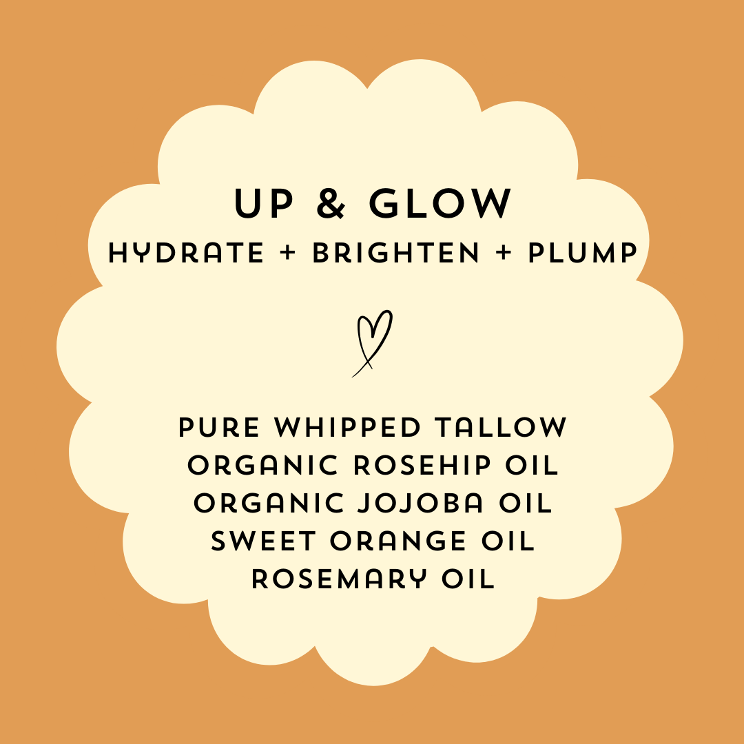 British Grass-Fed Tallow Balm: Up & Glow