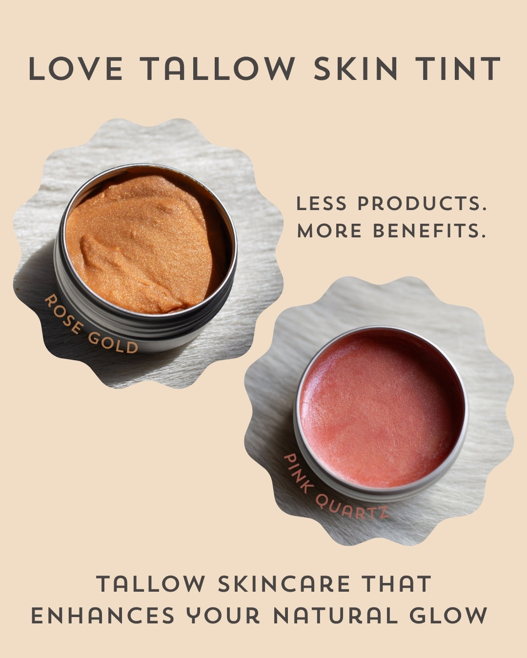 NEW Love Tallow Skin Tint Duo – Rose Gold & Pink Quartz