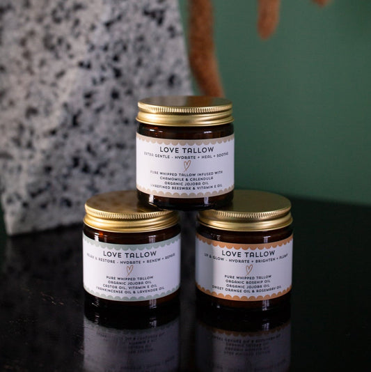 British Grass-Fed Tallow Balm Trio: Full-Size Skincare Set