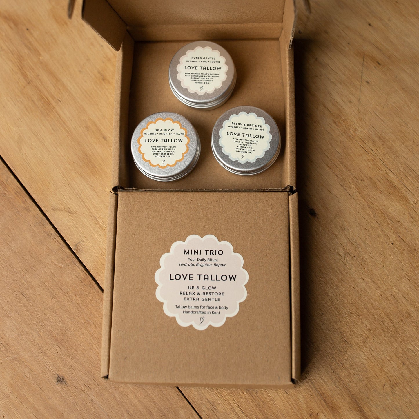 British Grass-Fed Tallow Balm: Mini Trio
