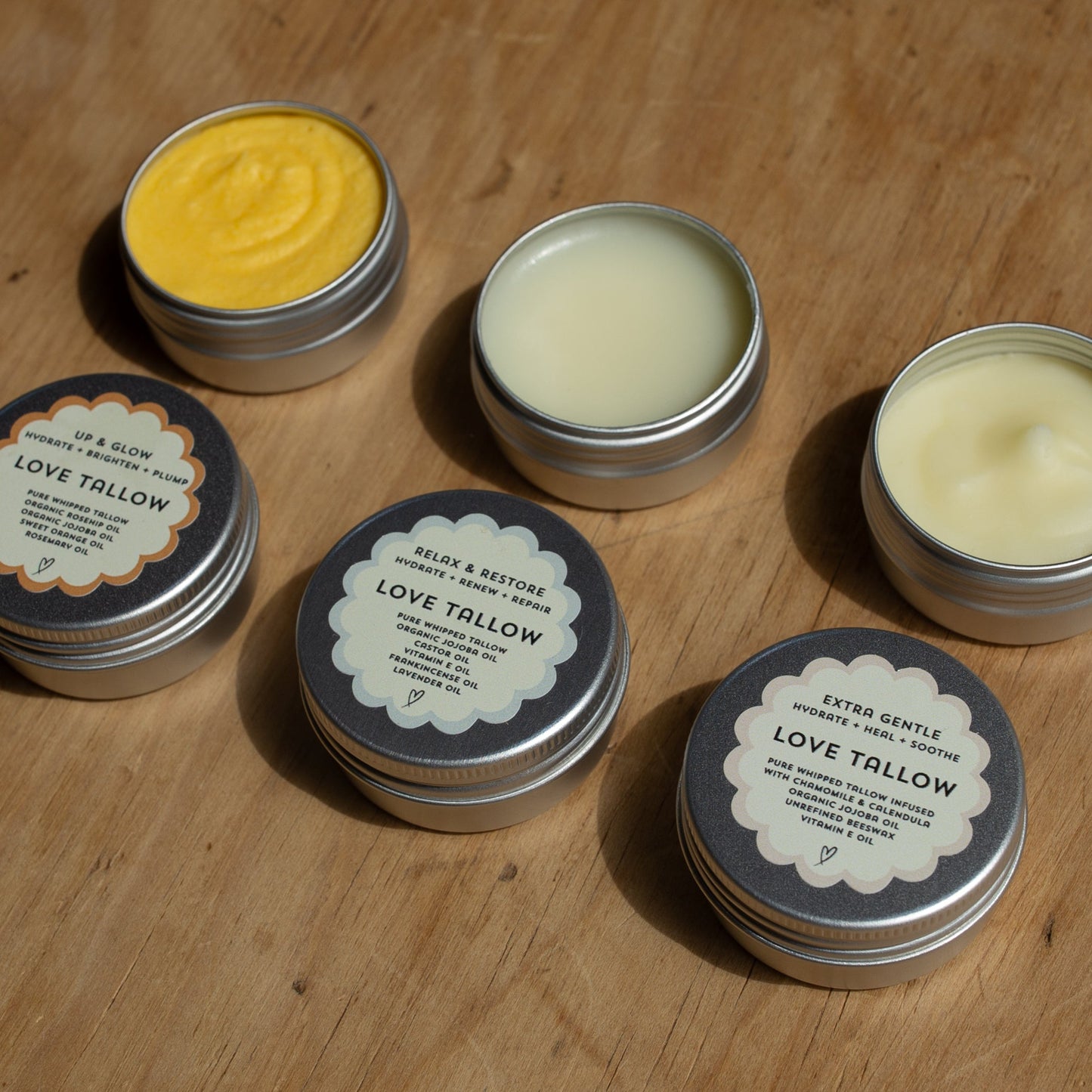 British Grass-Fed Tallow Balm: Mini Trio