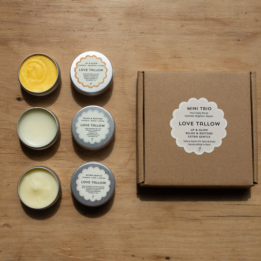 British Grass-Fed Tallow Balm: Mini Trio